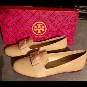 Tory Burch “Trudy” Bow Logo Ballerina slipper